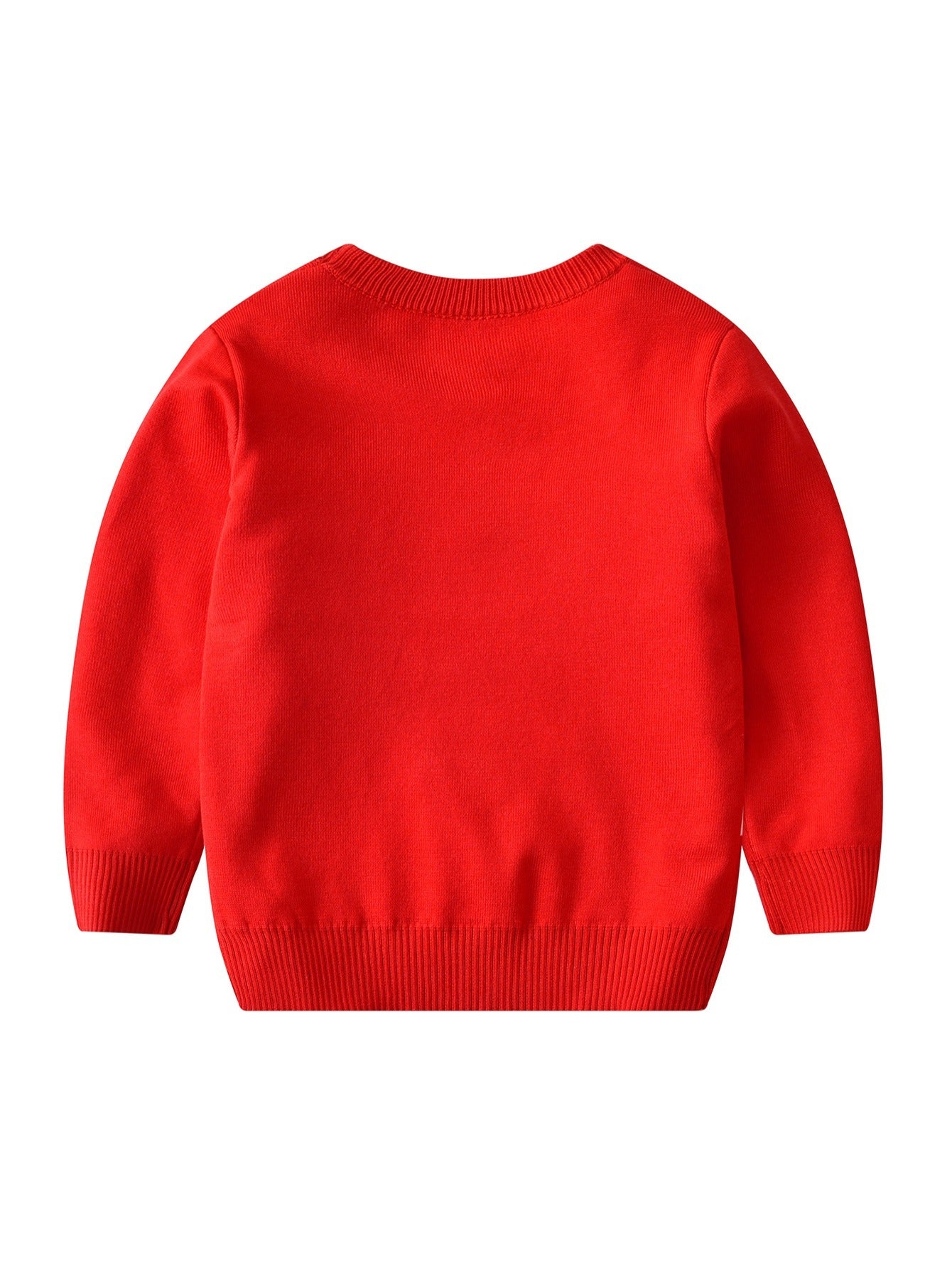 Cozy Elk Print Boys Knit Pullover Sweater - Autumn and Winter Christmas Clothing for Kids - Soft, Warm, and Comfortable Sweater for Casual Wear