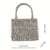 Benpaolv Metal Woven Shiny Square Bag, Top Handle Portable Handbag, Hollow Out Fashion Clutch Bag