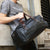 Benpaolv Men's Fashion PU Leather Gym Bag Short-distance Travel Bag Portable Exercise Training Bag Large Capacity Tote Bag Handbag Duffel Bag