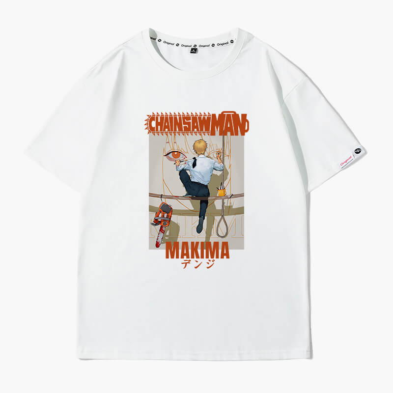 benpaolv Denji Painting Makima Face T-Shirt Chainsaw Man