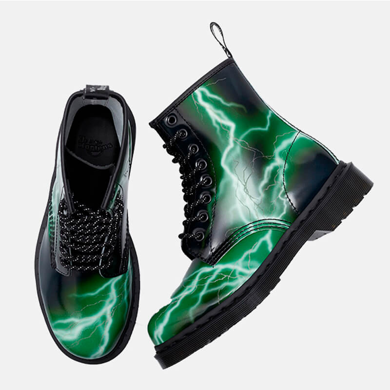 benpaolv Dr Martens Green Lightning Boots