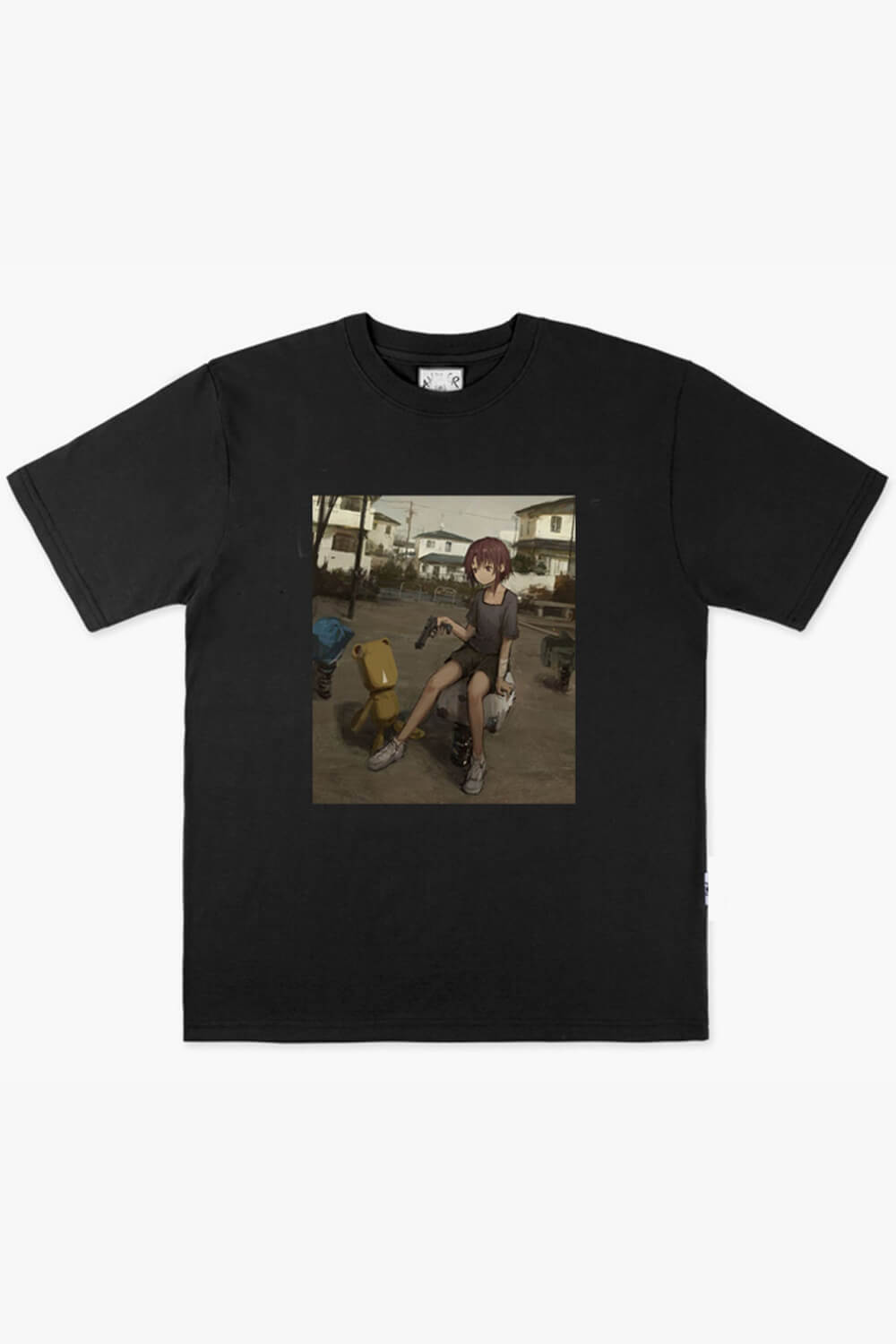 benpaolv Dullcore Anime Girl with Gun Morute T-Shirt