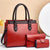 Benpaolv 3pcs Retro Style Tote Bag Set, Women's Large Capacity Handbag With Clutch Purse And Credit Card Holder