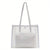 Benpaolv Kawaii Bear Print Transparent Tote, Clear PVC Cute Shoulder Bag, Women's All-Match Handbag With Inner Pouch