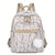 Benpaolv Flower Print Backpack For Women, Small Travel School Bag, Casual Bookbag For Work & School