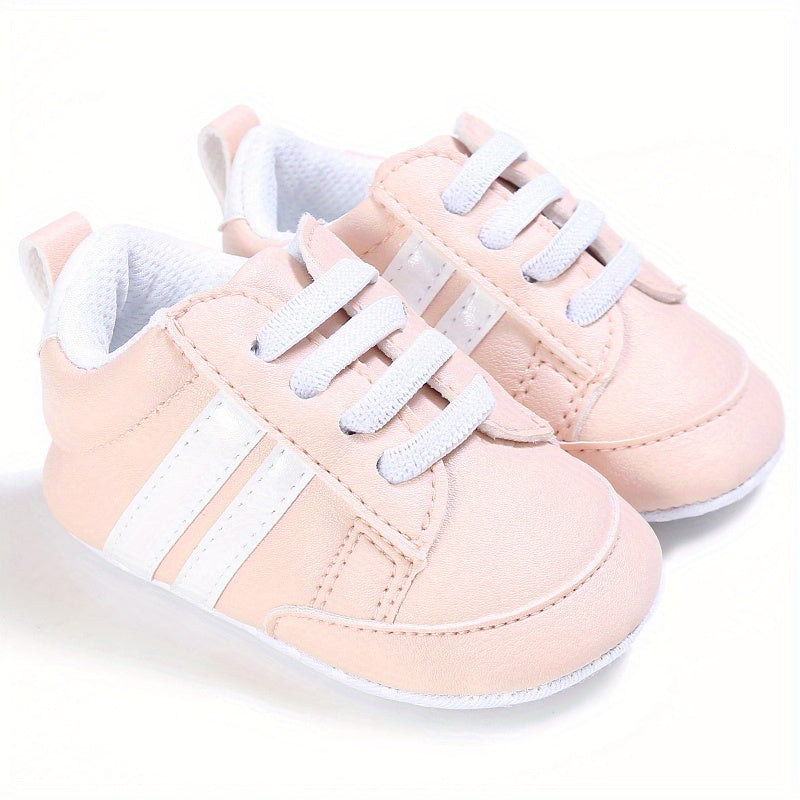 Adorable Striped Crib Shoes for Baby Boys & Girls - Lightweight & Non-Slip for First Walkers!