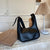 Benpaolv Trendy All-Match Baguette Bag, Solid Color Minimalist Crossbody Bag, Simple Zipper Shoulder Bag