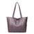 Benpaolv Large Capacity Solid Color Bag, Faux Leather Tote Bag, Stylish Shoulder Bag For Work