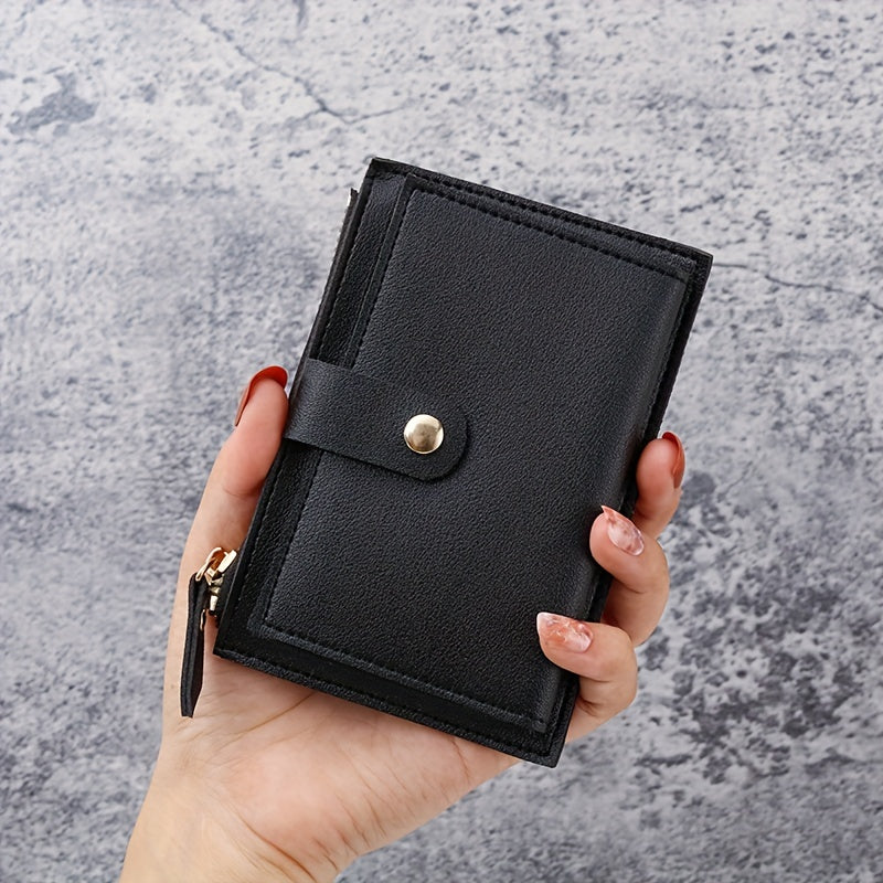 Women's Zipper PU Leather Fashion Wallet, Coins Card Holder Clutch Purses