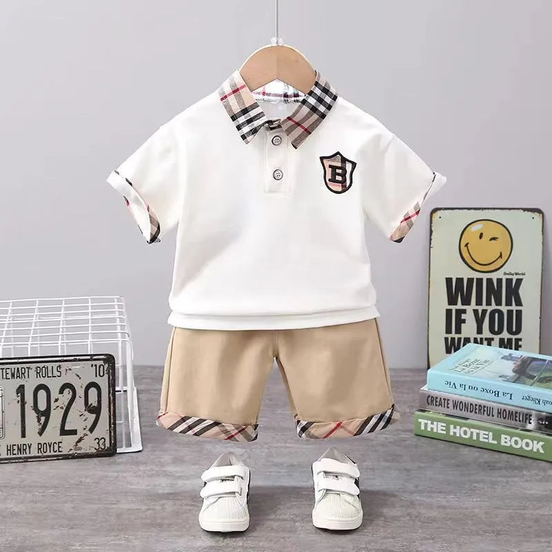 Clothing Sets 2pcs Children Tracksuits Summer Solid Kids Shorts T-shirts Set Toddler Boy Clothes Suits Girl Outfits Baby