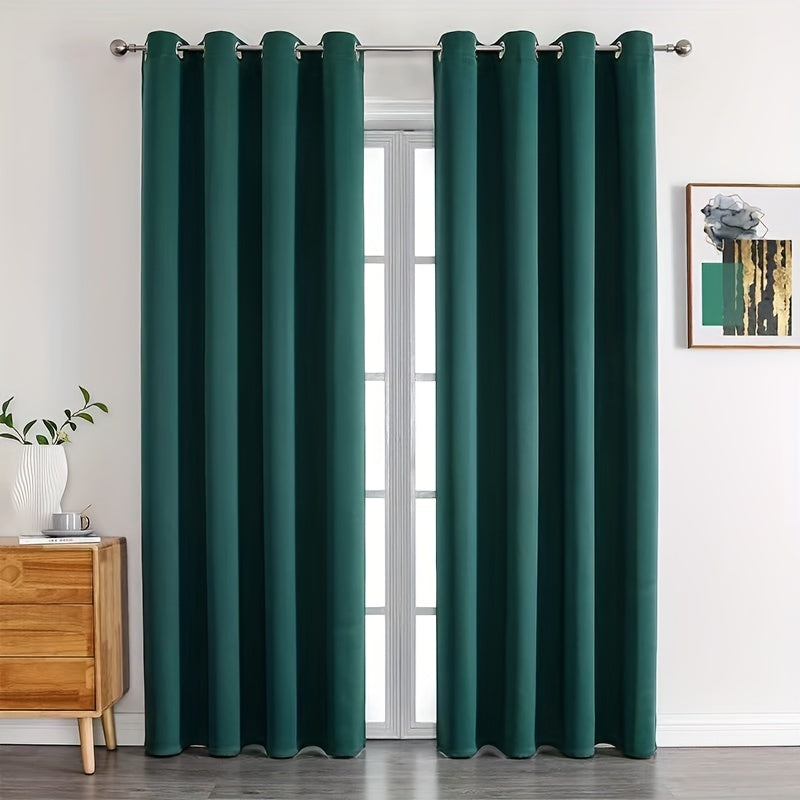 2 Panels Thickened Light-proof Curtain Simple Style Curtain For Balcony Room Home Living Room Decor