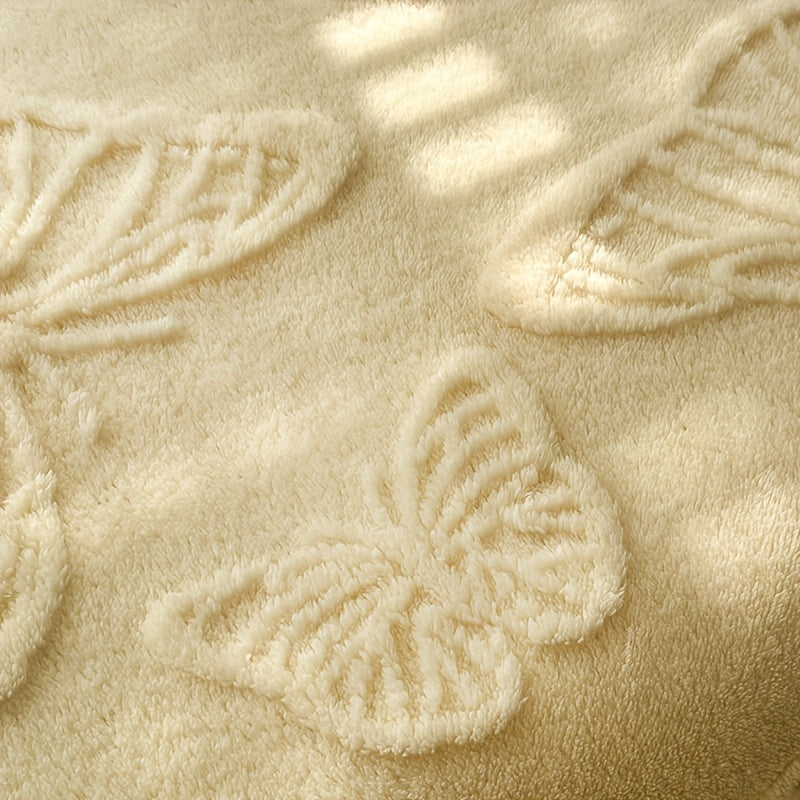 1pc Cozy 3D Three-Dimensional Butterfly Design Milk Fleece Throw Blanket - Soft, Warm, Lightweight, and Versatile for Bed, Sofa, Camping, Office, and Gift Giving - Perfect for All Seasons and Occasions