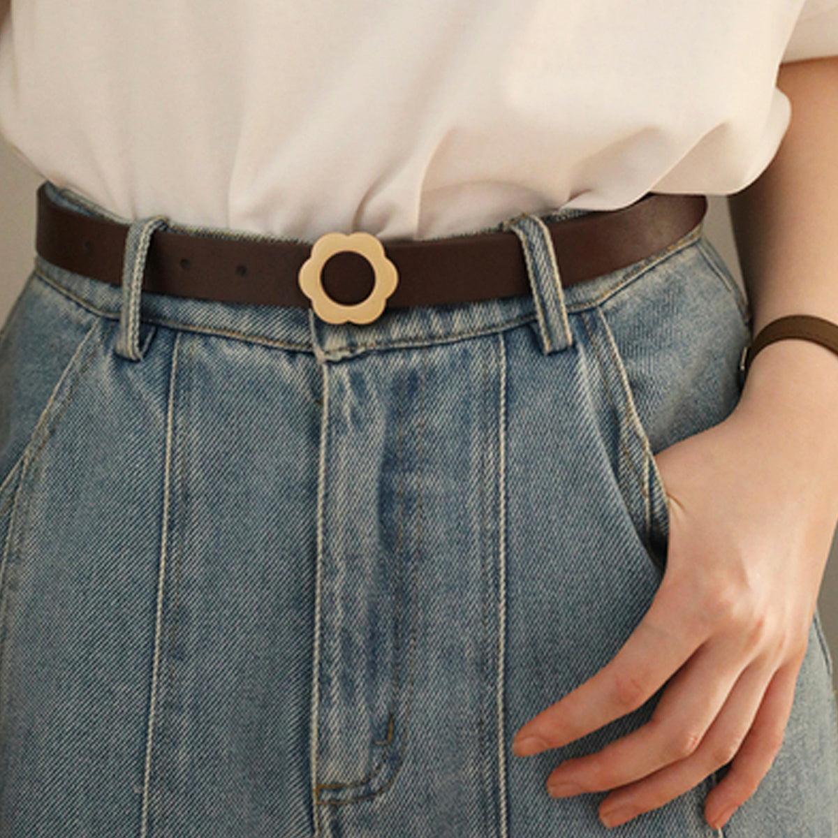 benpaolv Flower Buckle Aesthetic Belt