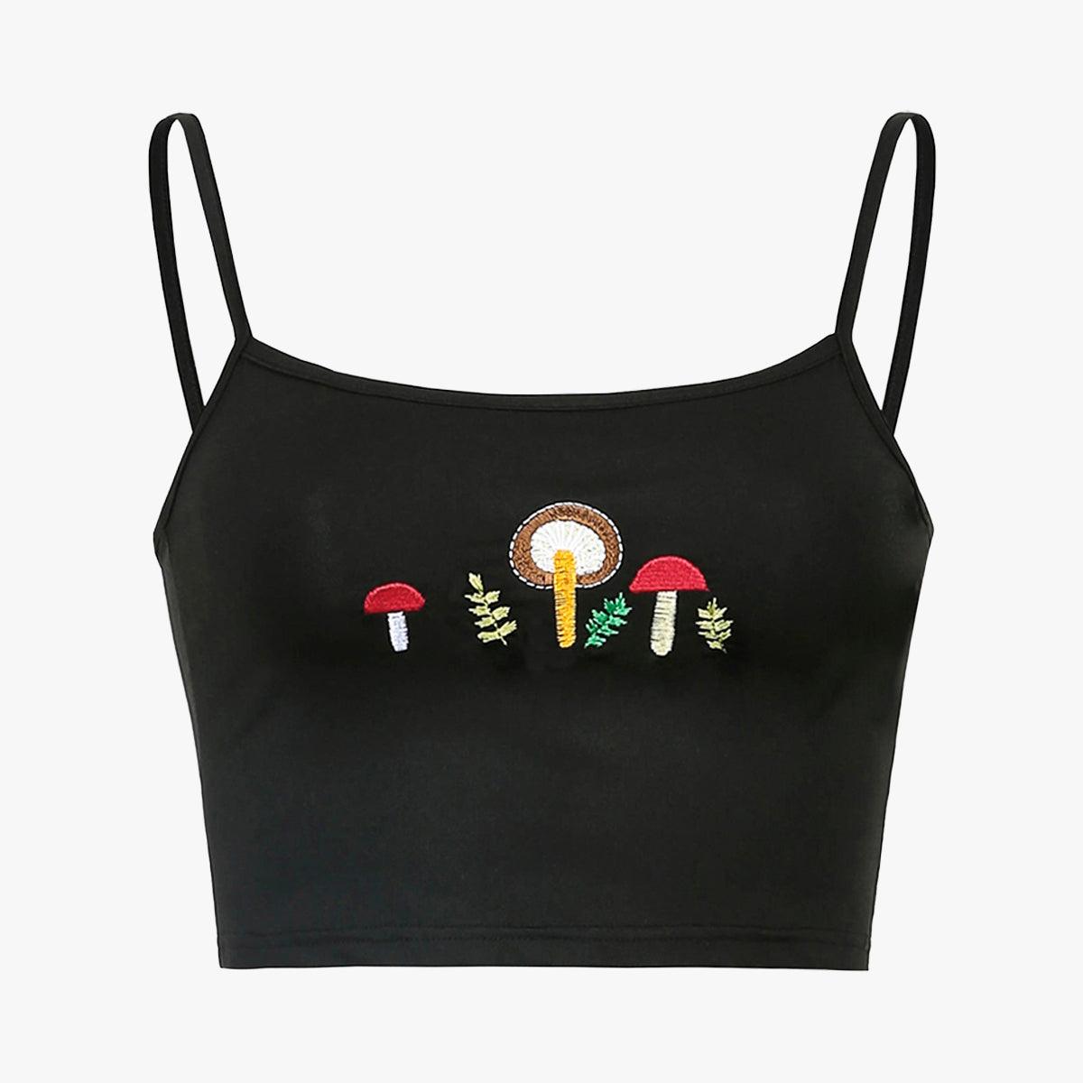 benpaolv Forest Mushrooms Crop Top