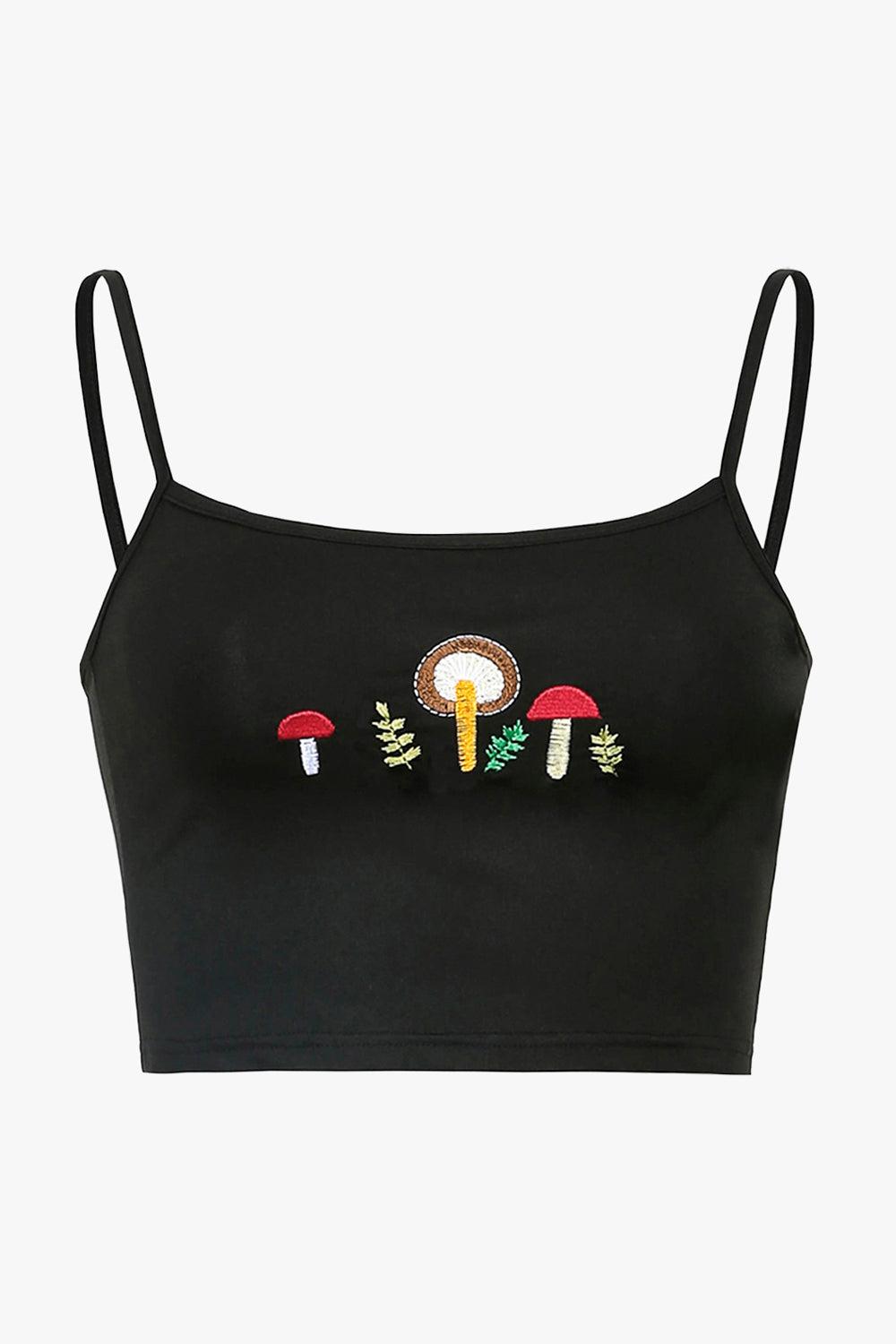 benpaolv Forest Mushrooms Crop Top