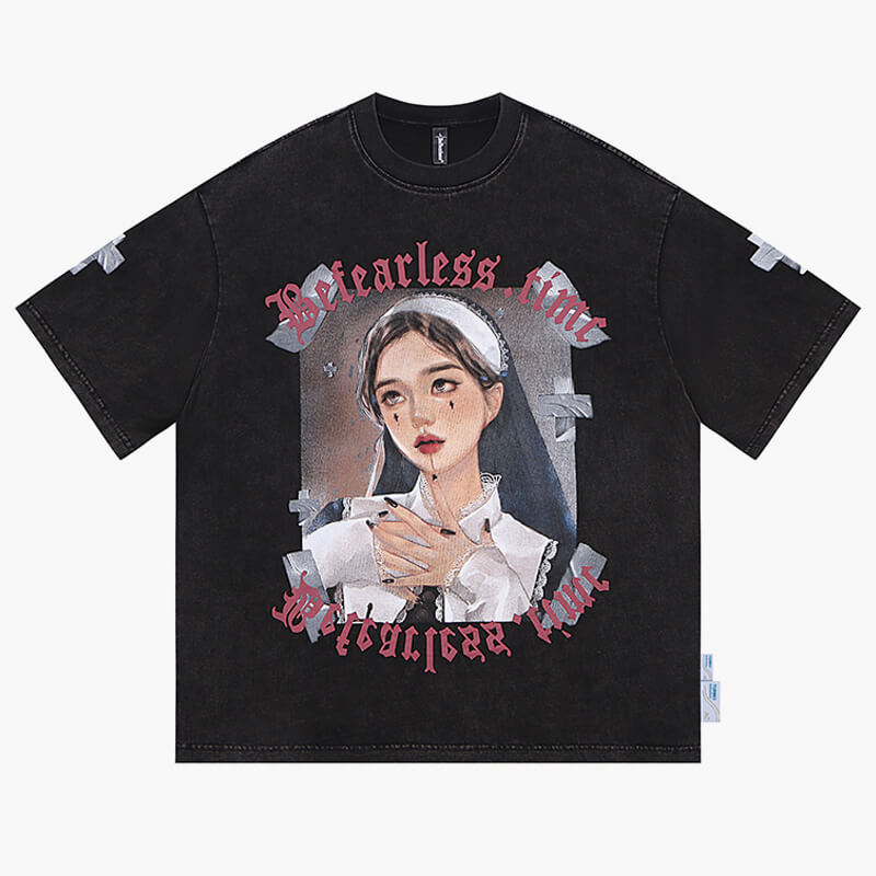 benpaolv Goth Nun Girl Aesthetic T-Shirt