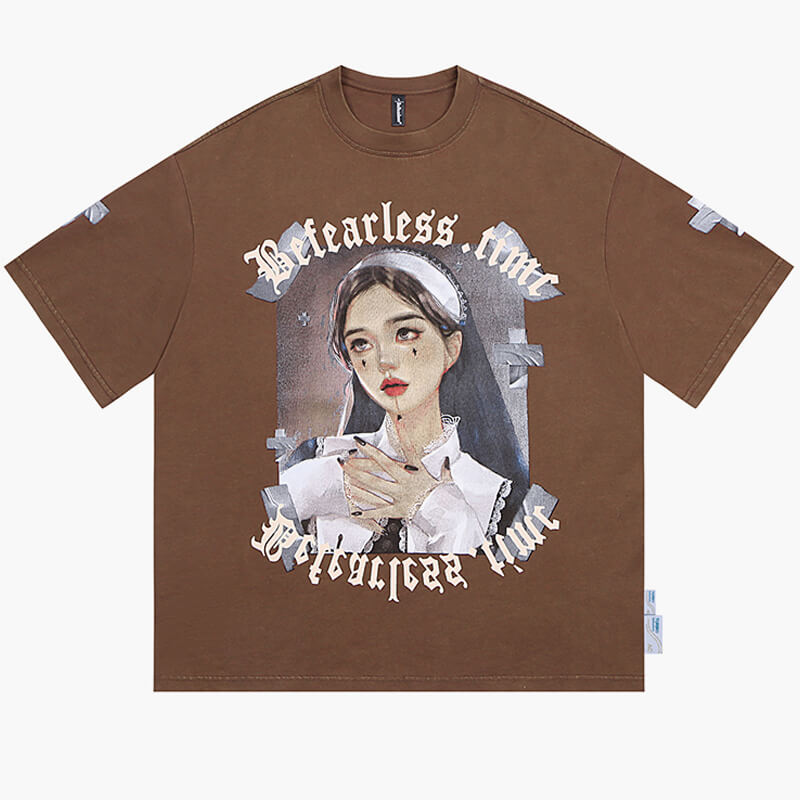 benpaolv Goth Nun Girl Aesthetic T-Shirt