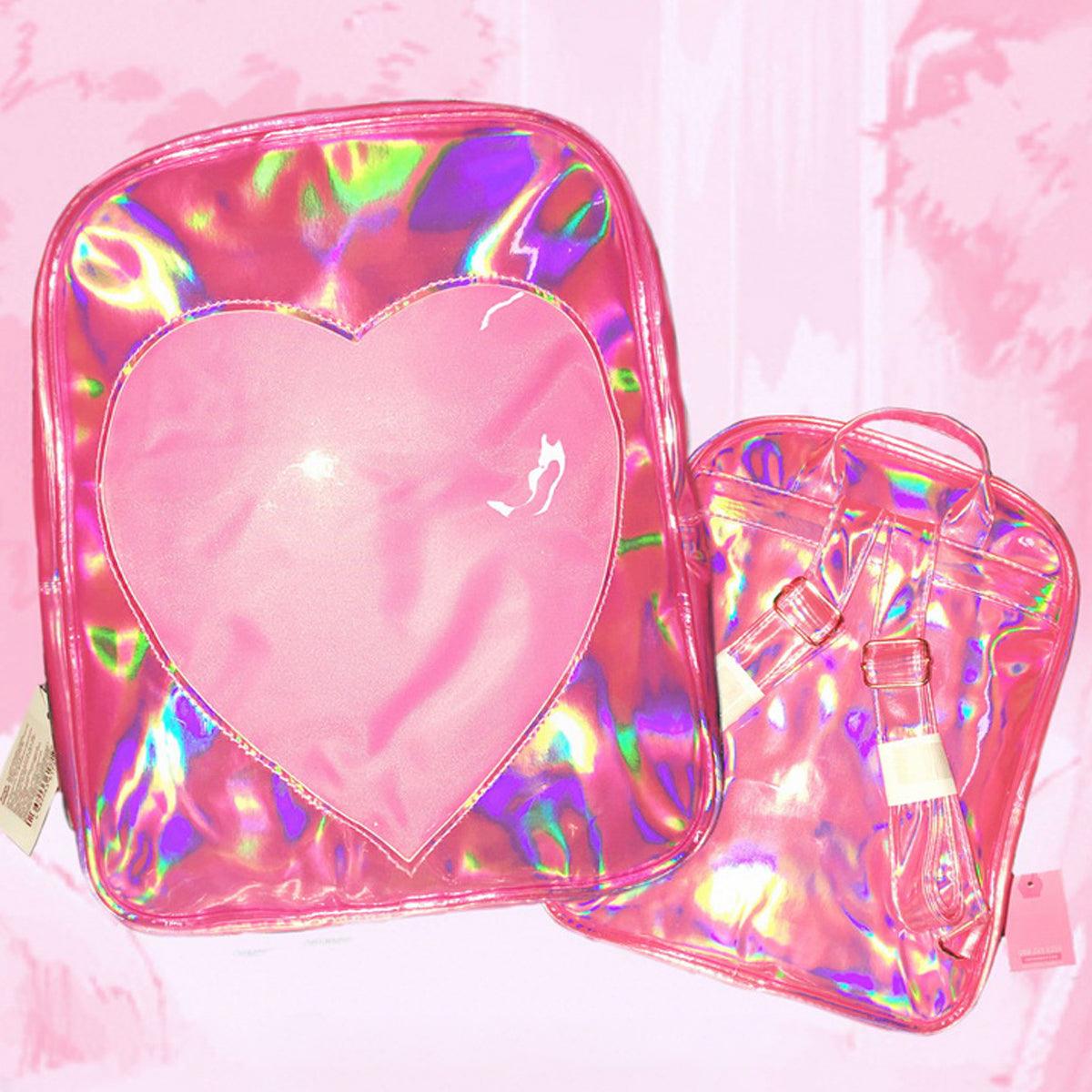 benpaolv Holographic Heart Harajuku Backpack