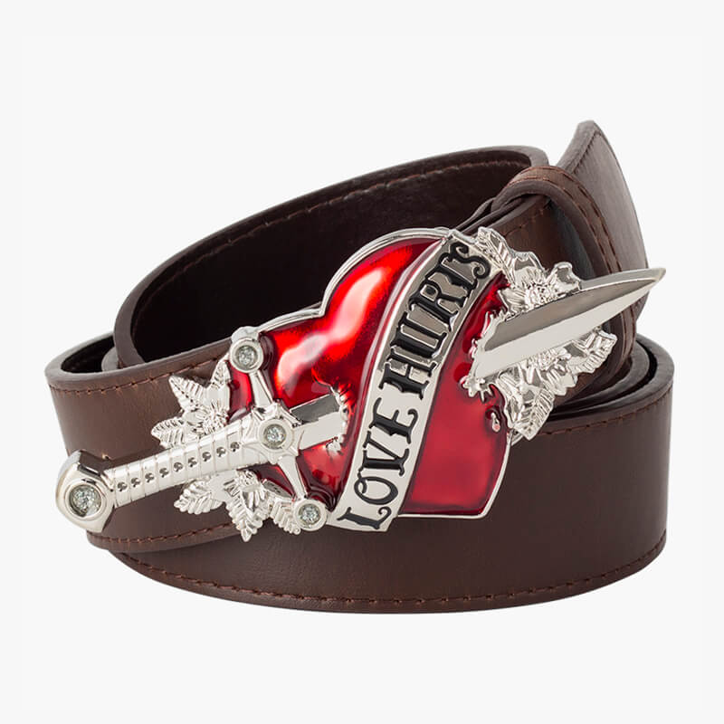 benpaolv Love Hurts Belt Sword and Heart Buckle