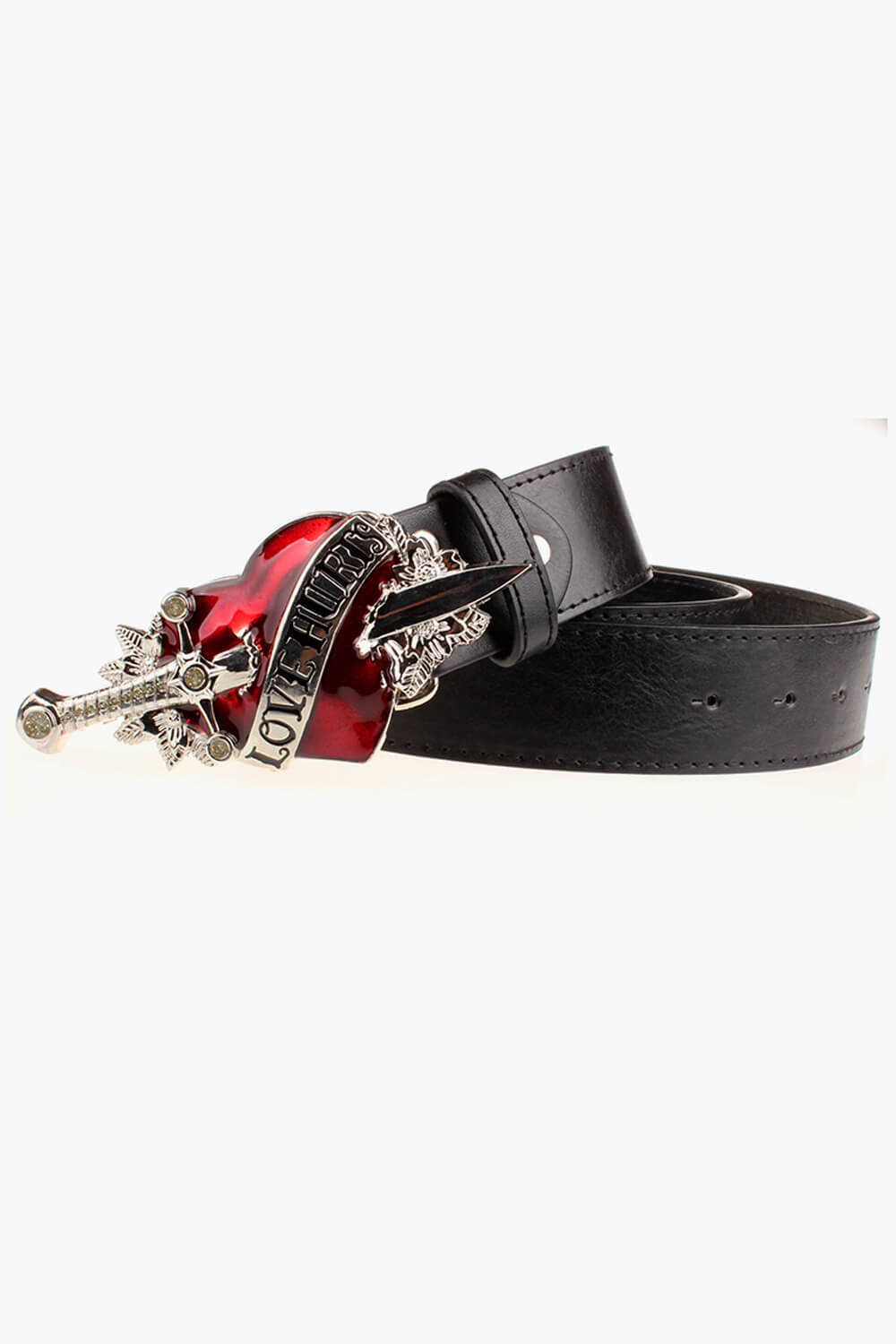 benpaolv Love Hurts Belt Sword and Heart Buckle