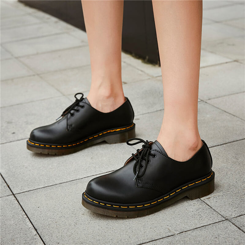 benpaolv Martens Oxford Black Retro Shoes