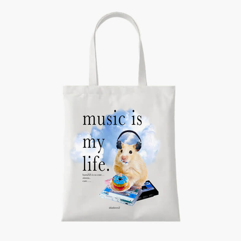 benpaolv Music is My Life Hamster Tote Bag