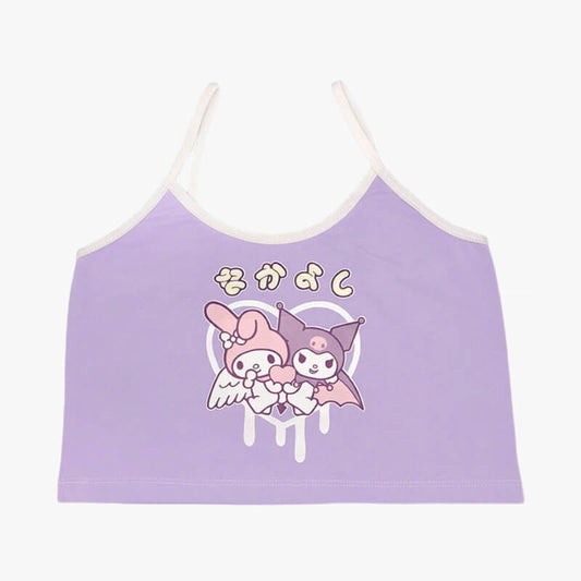 benpaolv Pastel Kuromi Aesthetic Crop Top