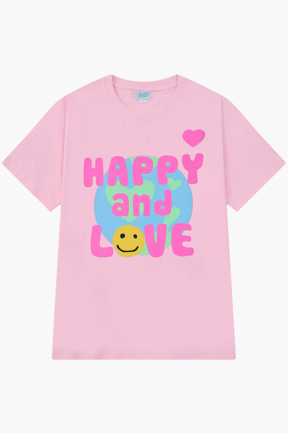 benpaolv Pink Y2K Kidcore Aesthetic T-Shirt Happy and Love