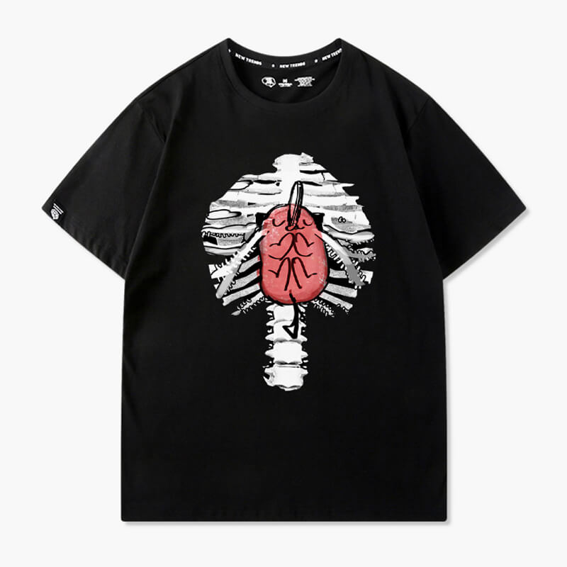 benpaolv Pochita Heart Inside Ribcage T-Shirt Chainsaw Man