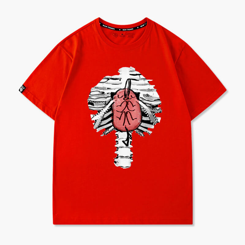 benpaolv Pochita Heart Inside Ribcage T-Shirt Chainsaw Man