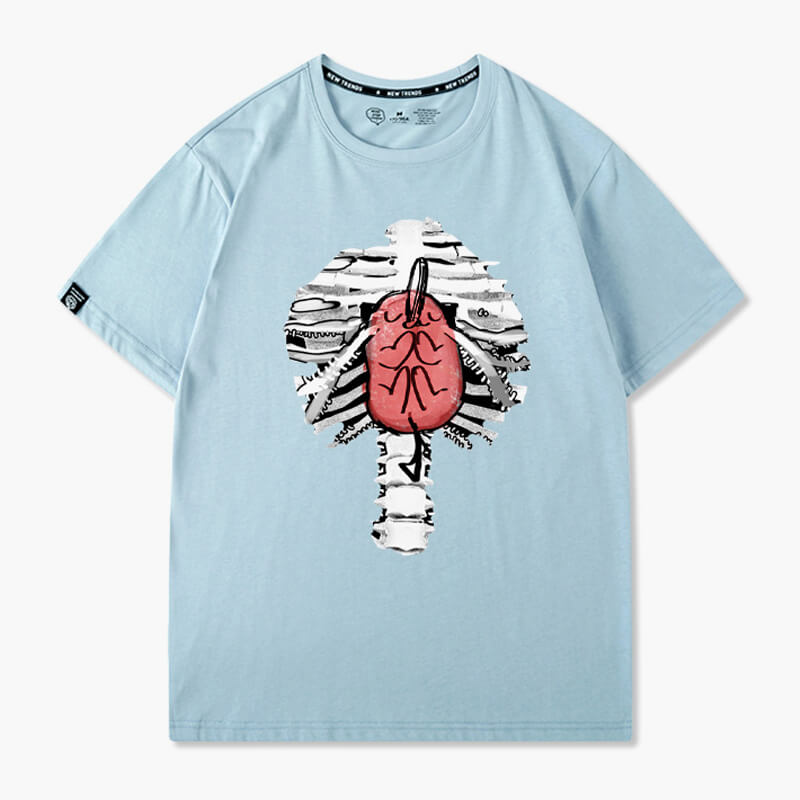 benpaolv Pochita Heart Inside Ribcage T-Shirt Chainsaw Man