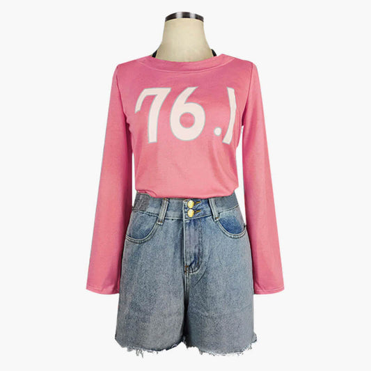 benpaolv Power 76.1 Pink Sweatshirt and Shorts Cosplay Set Chainsaw Man