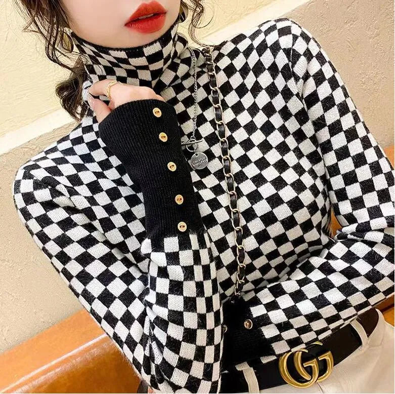 Women Sweater For Pullovers Turtleneck Knitted Luxury GGity Letter Sweater Girls Tops