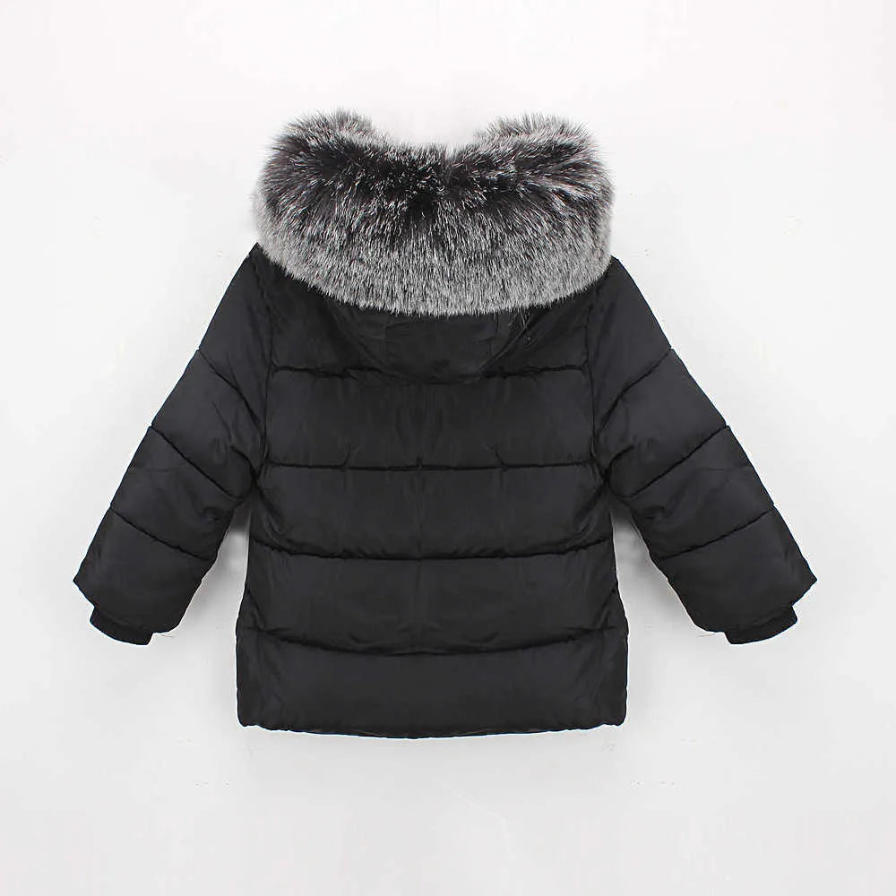 Cotton Padded Thickening Thermal Boys Girls Parkas Hooded Winter Kids coat Children's Outfit Toddler Warm Thick Jacket G0913