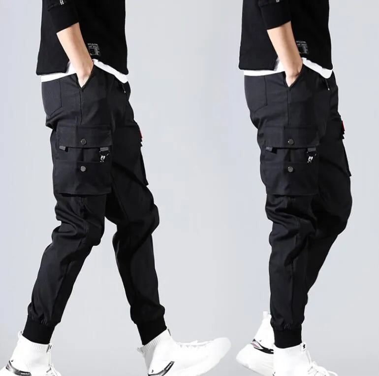 Hip Hop Men Pantalones Hombre High Street Kpop Casual Cargo Pants Many Pockets Joggers Modis Streetwear Trousers Harajuku For Men