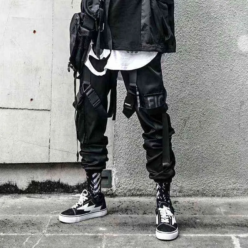 Fashion Chic Japanese Streetwear Joggers Men Cargo Pants High Street Stylish Techwear Pocket Hip Hop Breaking Harem Pants Male G220802