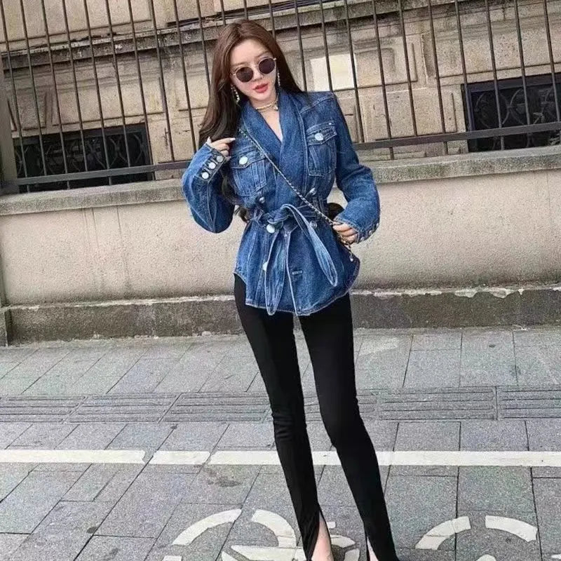 Women Jackets Denim Coat Womens Woman Jackets Pocket Outsize Classcia Windbreaker Coats