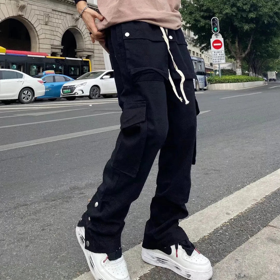 Fashion Chic Japanese Streetwear Joggers Men Cargo Pants High Street Stylish Techwear Pocket Hip Hop Breaking Harem Pants Male G220802