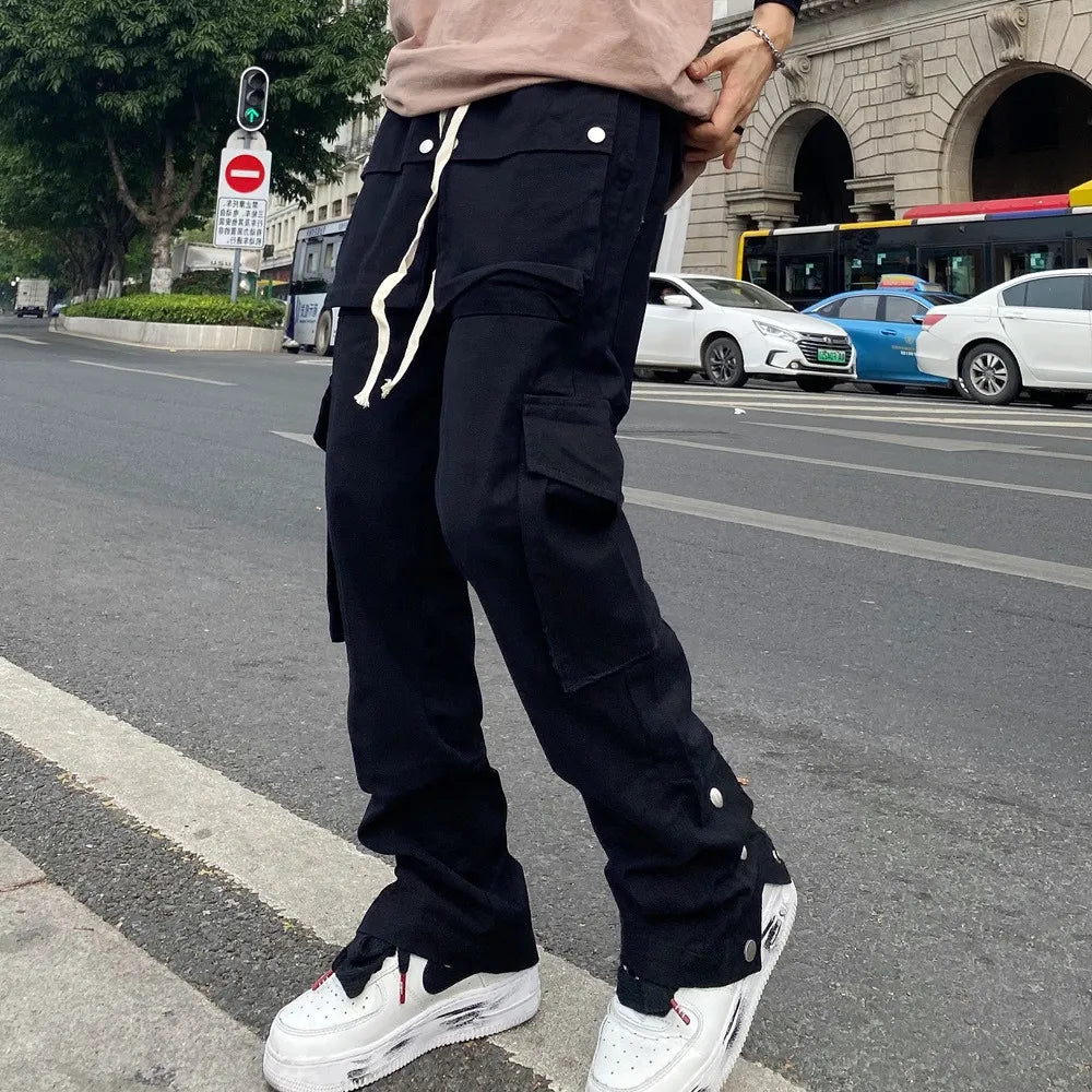 Fashion Chic Japanese Streetwear Joggers Men Cargo Pants High Street Stylish Techwear Pocket Hip Hop Breaking Harem Pants Male G220802