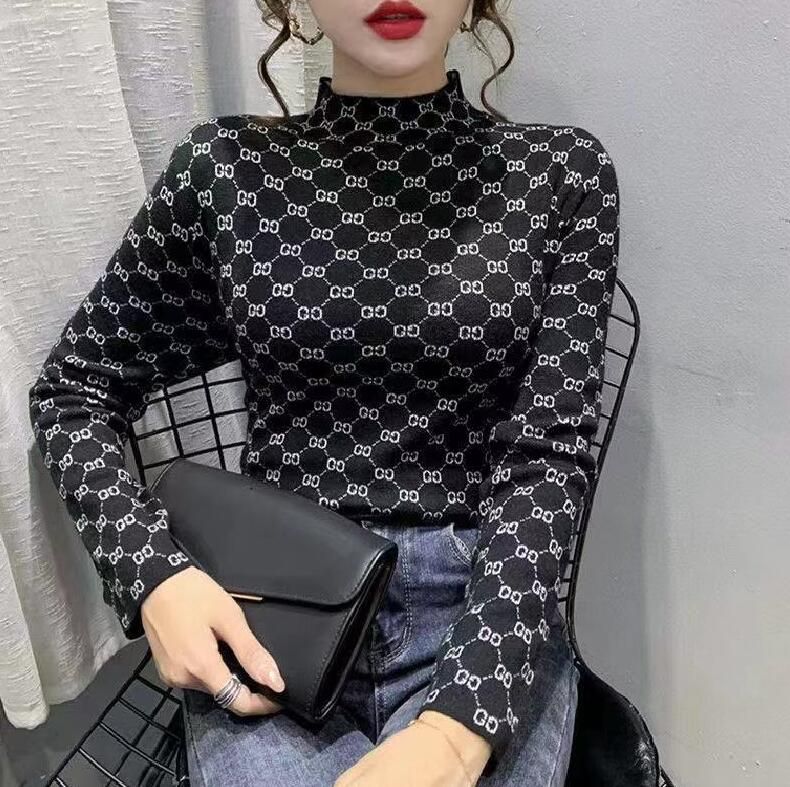 Women Sweater For Pullovers Turtleneck Knitted Luxury GGity Letter Sweater Girls Tops