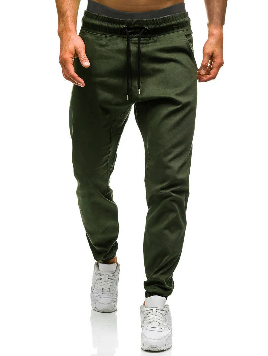 Men's Trousers Men's Pants Fitness Sweatpants Gyms Joggers Pants Workout Casual Army Green Pants