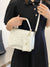 Textured Flap Square Bag with Small Pouch  - Women Satchels