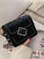 Quilted Metal Decor Flap Square Bag  - Women Crossbody