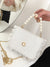 Faux Pearl Beaded Flap Chain Bag  - Women Satchels