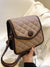 Quilted Flap Snap Button Square Bag  - Women Crossbody