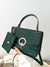Crocodile Embossed Metal Decor Flap Square Bag with Coin Purse  - Women Satchels