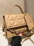 Stitch Detail Chain Decor Flap Square Bag with Coin Purse  - Women Satchels