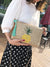 Pineapple Embroidered Tassel Decor Chain Straw Bag  - Women Crossbody