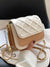 Colorblock Quilted Chain Flap Square Bag  - Women Crossbody
