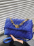 Stitch Detail Twist Lock Flap Square Bag  - Women Satchels